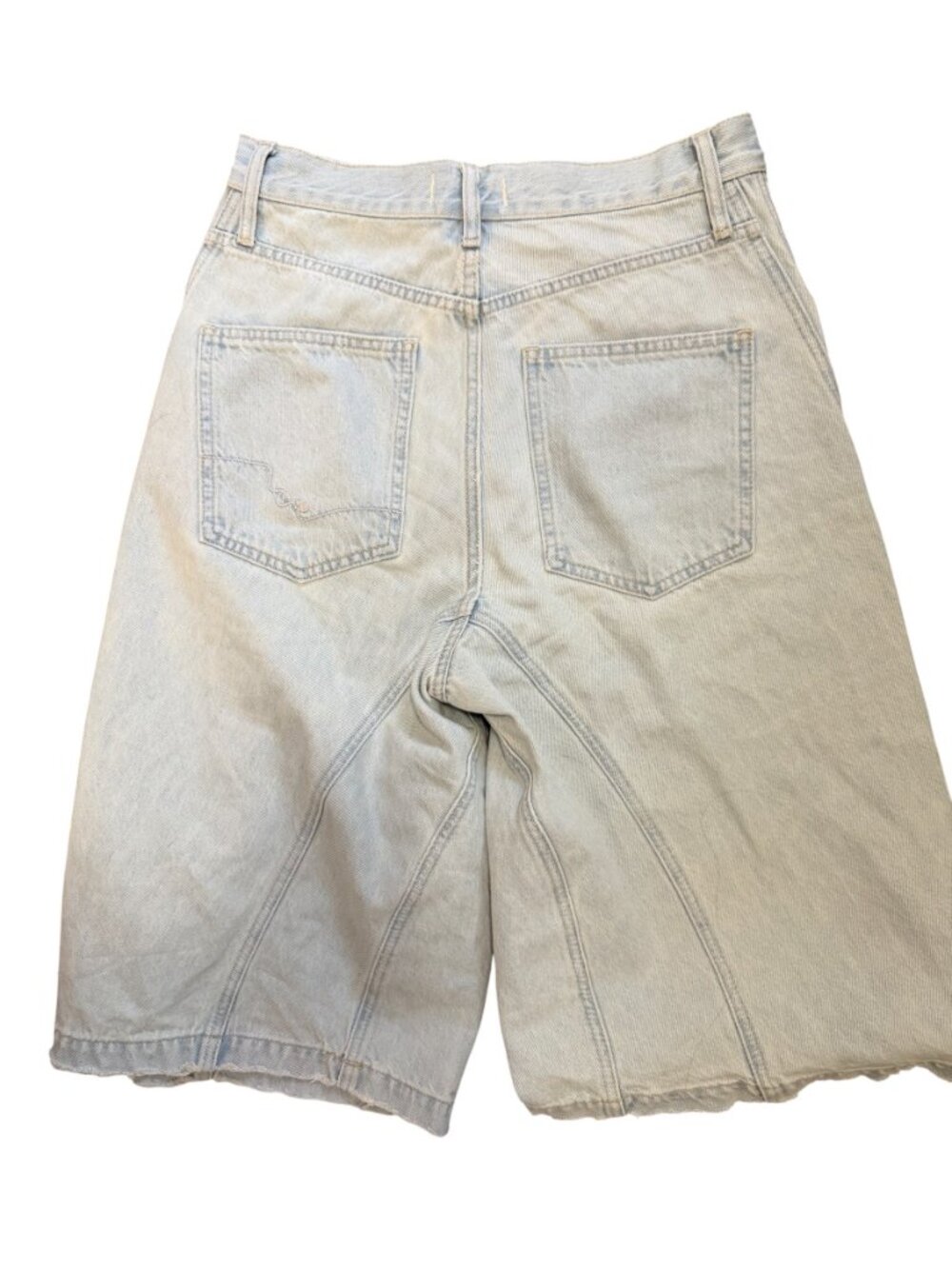 Free People Denim -Culotte Shorts – 28 (oversized)- Light Wash- MSRP $128 - Picture 2 of 14